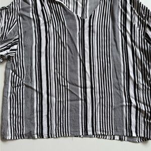 Catherine Malandrino Black and White Striped Blouse